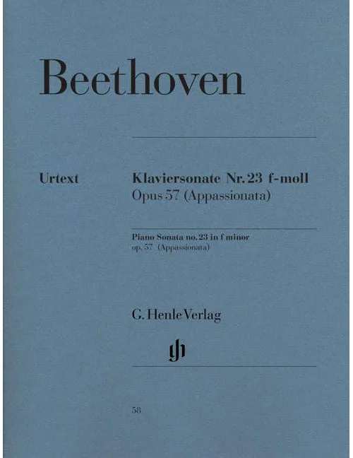 Henle Verlag Beethoven – Sonate Pour Piano En Fa Mineur [appassionata] Op. 57 – Piano