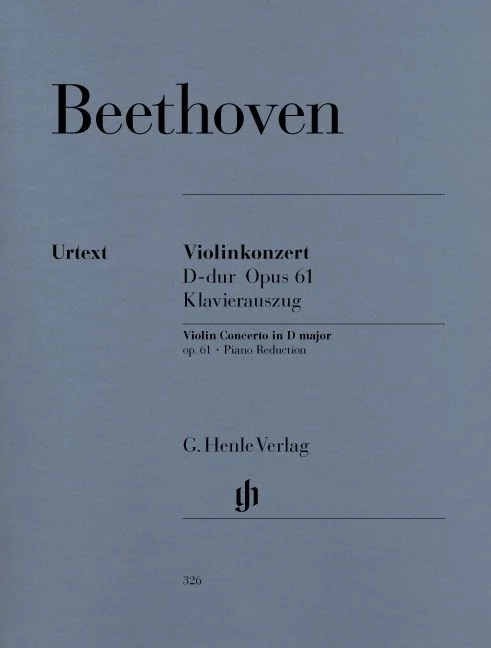 Henle Verlag Beethoven L.V. – Concerto D Major Op. 61 For Violin And Orchestra