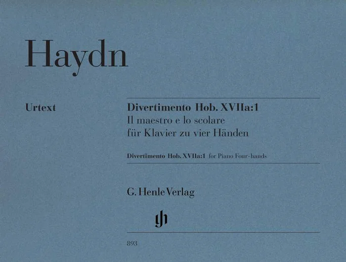 Henle Verlag Haydn – Divertimento « il Maestro E Lo Scolare » Hob. Xviia:1 – Piano (4 Hets)