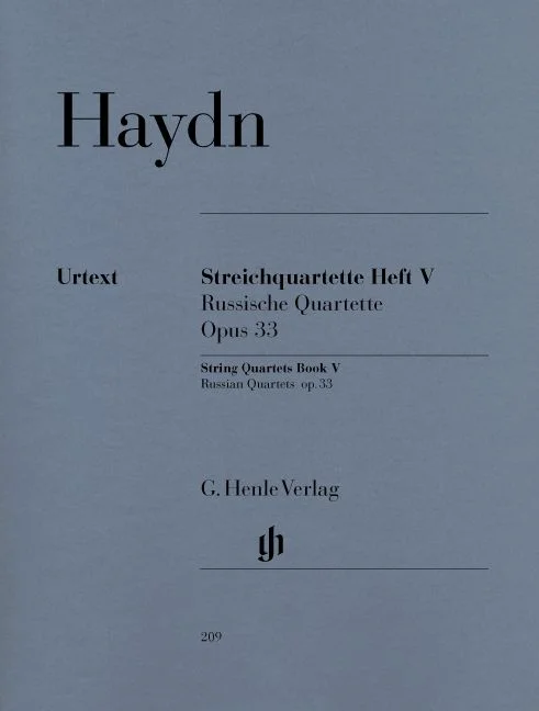 Henle Verlag HAYDN J. – STRING QUARTETS VOLUME V, OP. 33 [RUSSIAN QUARTETS]