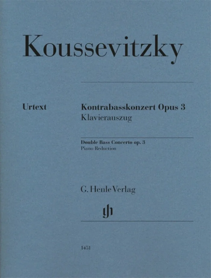 Henle Verlag KOUSSEVITSKY S. – CONCERTO OP.3 – CONTREBASSE & PIANO