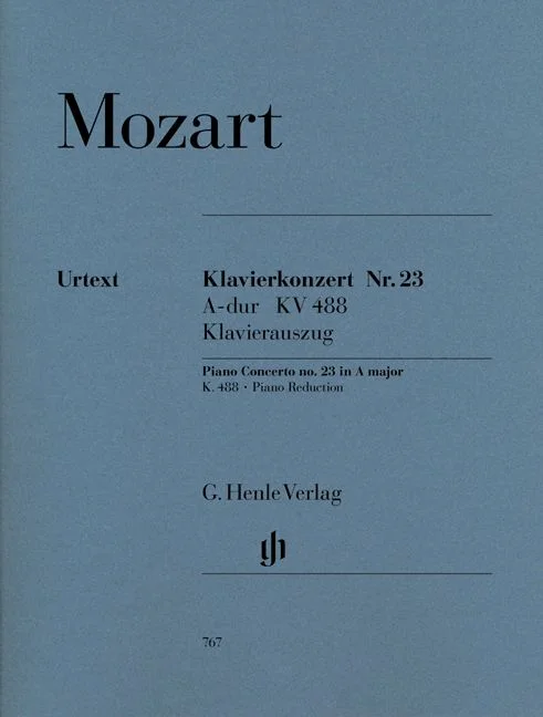 Henle Verlag Mozart W.a. – Concerto For Piano And Orchestra A Major K. 488