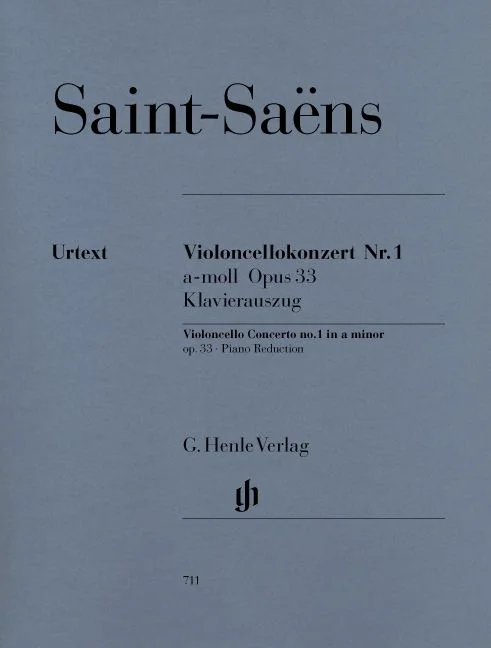 Henle Verlag SAINT-SAENS C. – CONCERTO FOR VIOLONCELLO AND ORCHESTRA NO. 1 A MINOR OP. 33