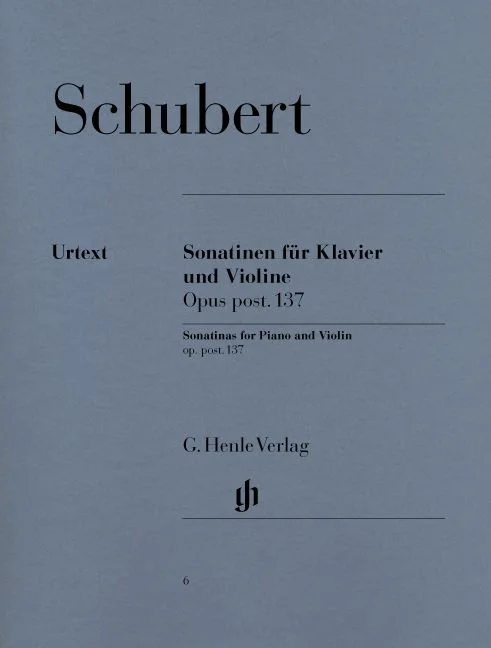 Henle Verlag Schubert F. – Sonatinas For Piano And Violin Op. Post. 137