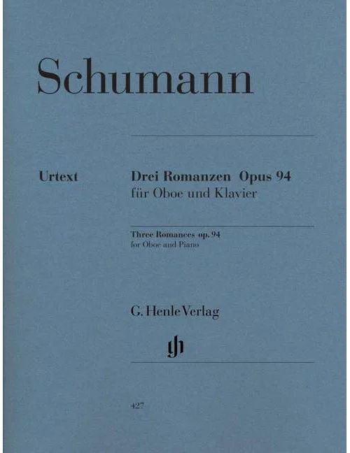 Henle Verlag Schumann R. – Romances For Oboe (or Violin Or Clarinet) And Piano Op. 94
