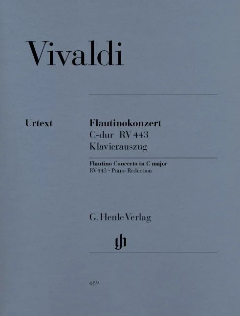 Henle Verlag Vivaldi A. – Concerto For Flautino (Recorder/Flute) And Orchestra C Major Op. 44, 11 Rv 443