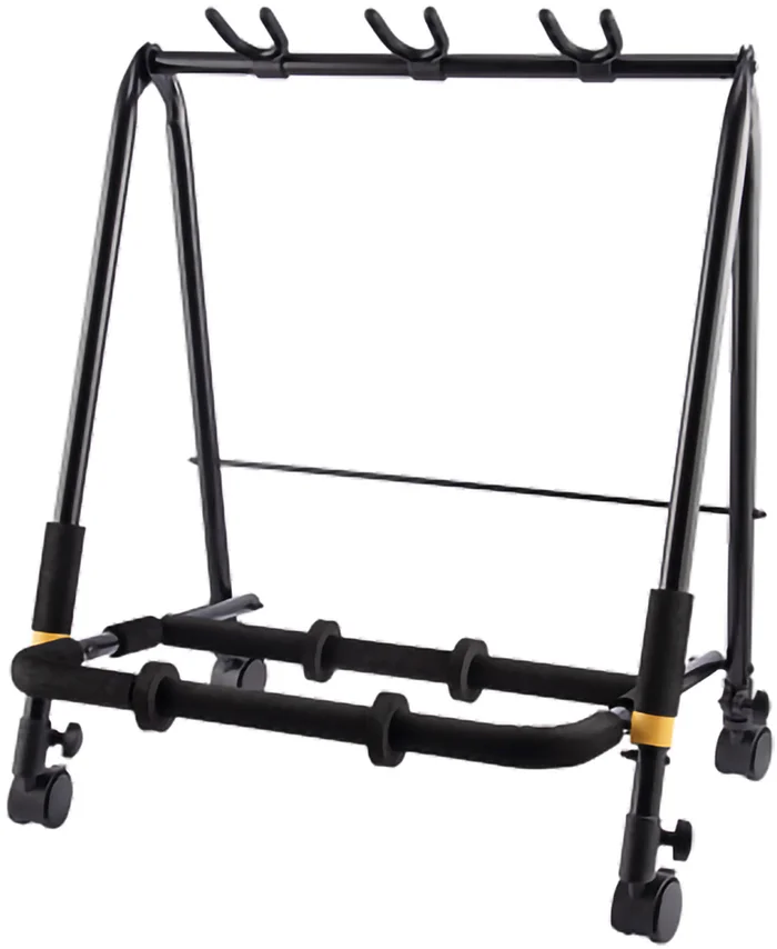 HERCULES STANDS Rack 3 Guitares avec Roulettes