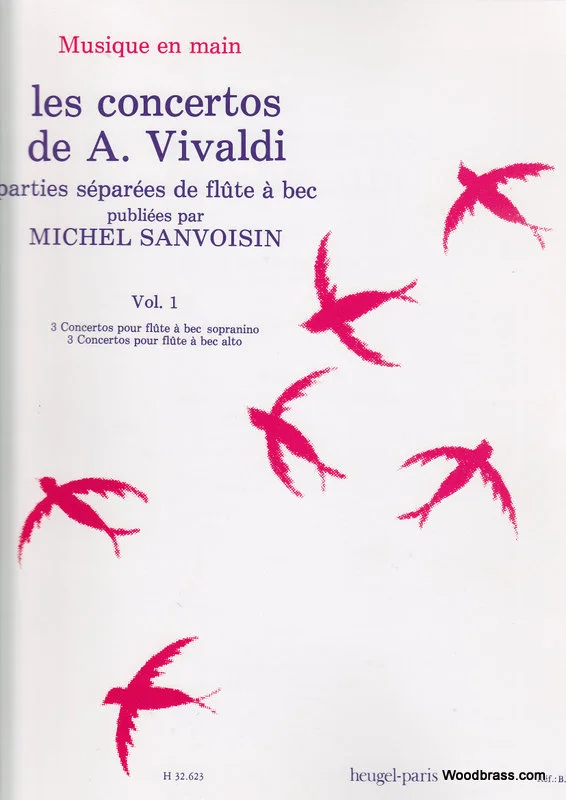 Heugel Vivaldi A. / Sanvoisin M. – Concertos Vol.1 – Flute A Bec Seule