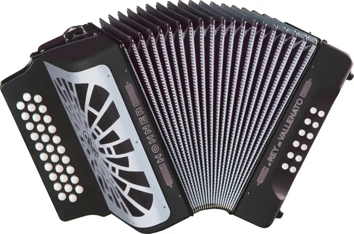 Hohner El Rey del Vallenato ADG Black Accordéon bouton Black