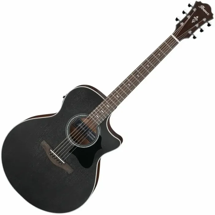 Ibanez AE140-WKH Weathered Black Guitare Jumbo acoustique-électrique