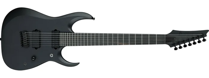 IBANEZ RGDRB71-BKF Black Flat Iron Label