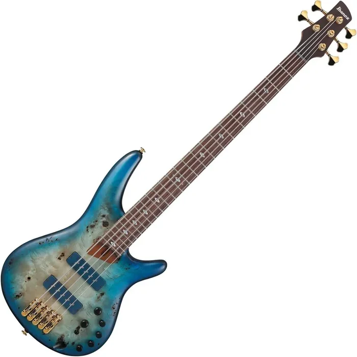 Ibanez SR6605-GFB Ghost Fleet Blue Burst Basse 5 cordes
