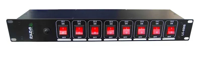 IBIZA SOUND 8-CH Lighting Box Switches 19″ Rack
