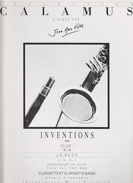 IMD ARPEGES Bach – Inventions Vol.1 Pour Clarinette et Clarinette Basse