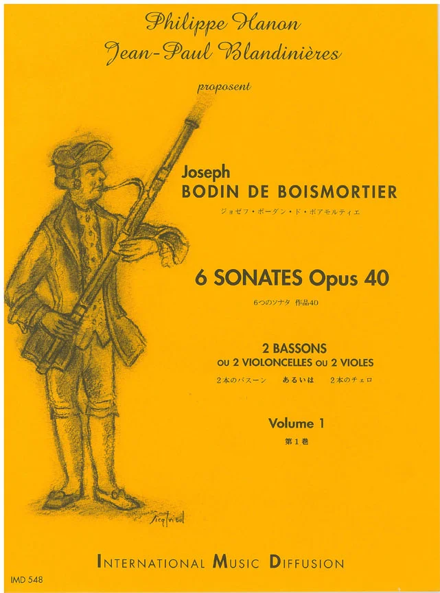 IMD ARPEGES Boismortier – 6 Sonates Op 40 Vol 1 – 2 Bassons Ou 2 Cellos Ou 2 Violes