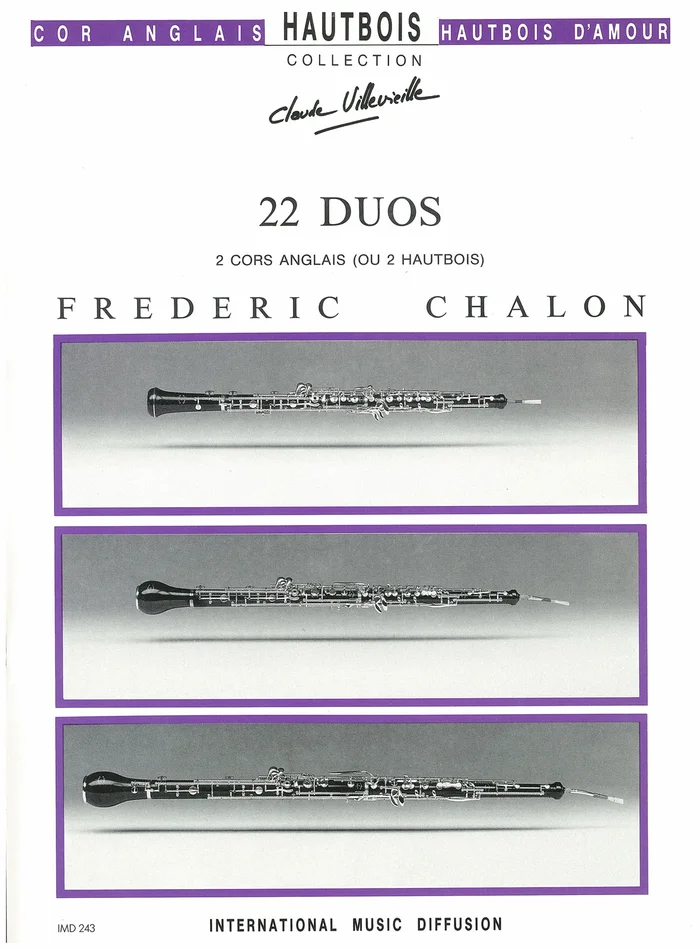 IMD ARPEGES Chalon – 22 Duos – 2 Cors Anglais Ou 2 Hautbois