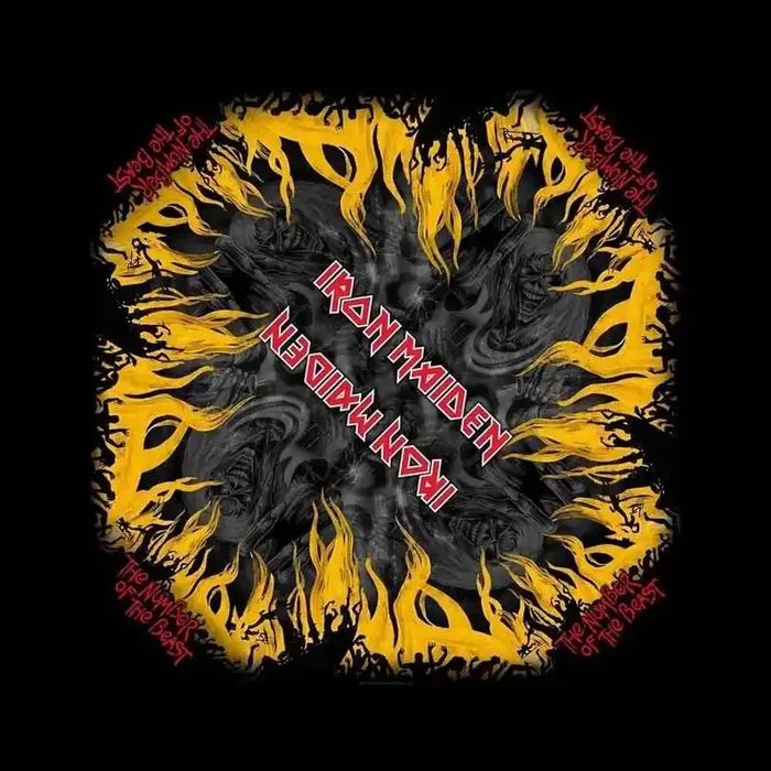 Iron Maiden Foulard Number Of The Beast Black