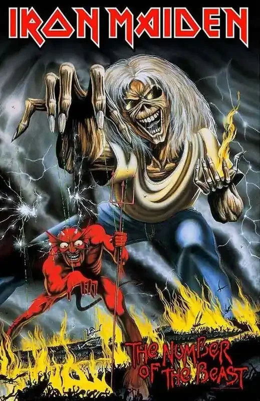Iron Maiden Number Of The Beast Drapeau