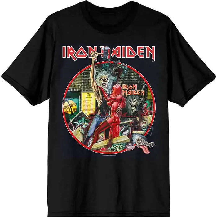 Iron Maiden T-shirt Paradise Club Circle Unisex Black XL