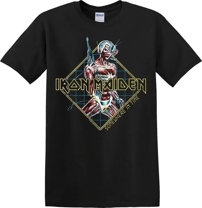 Iron Maiden T-shirt Somewhere In Time Unisex Black XL
