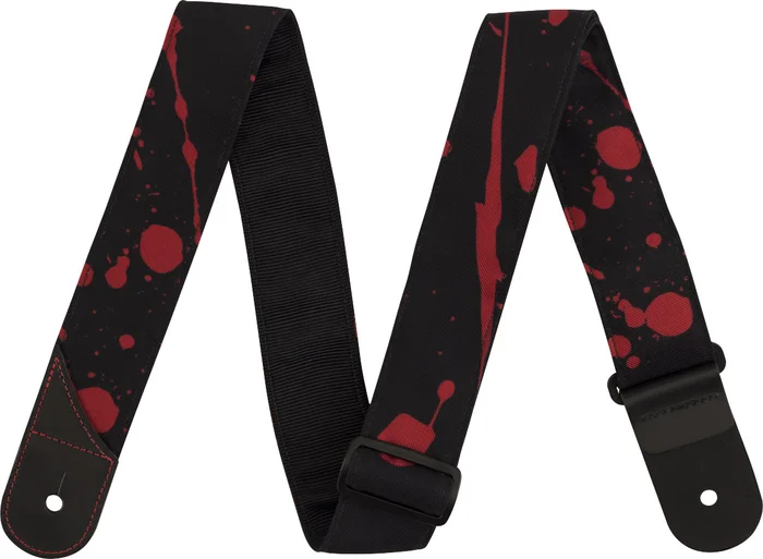 JACKSON GUITARS Sangle Anti-éclaboussures Noire et Rouge 2&Prime; ,33 M)