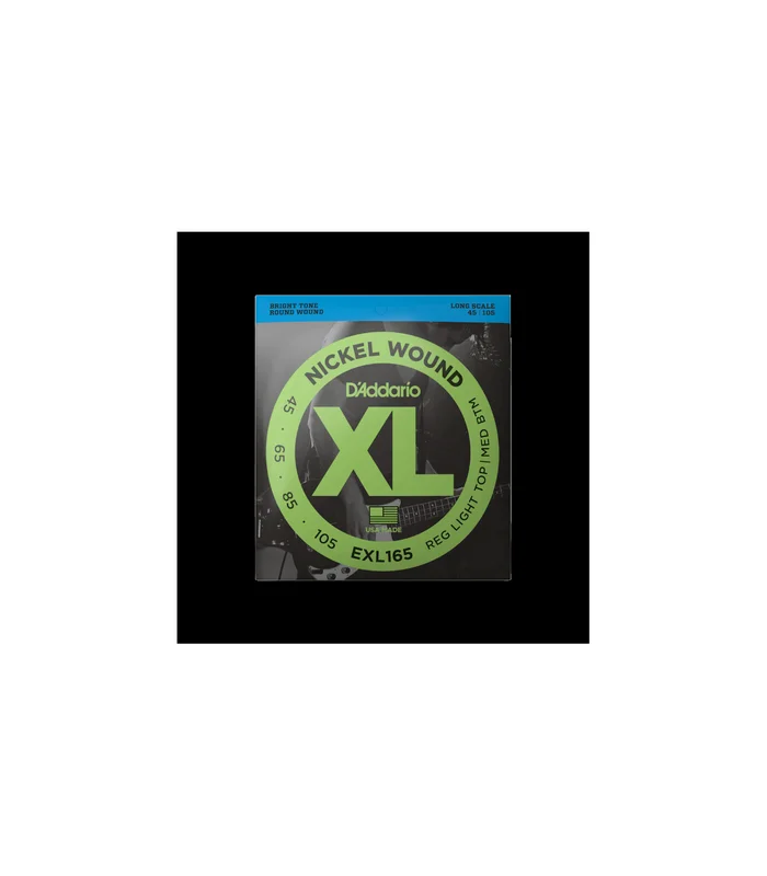 Jeu de Cordes pour Basse Electrique D’Addario EXL165 Nickel Wound Bass, Custom Light, 45-105, Long Scale – Image 2
