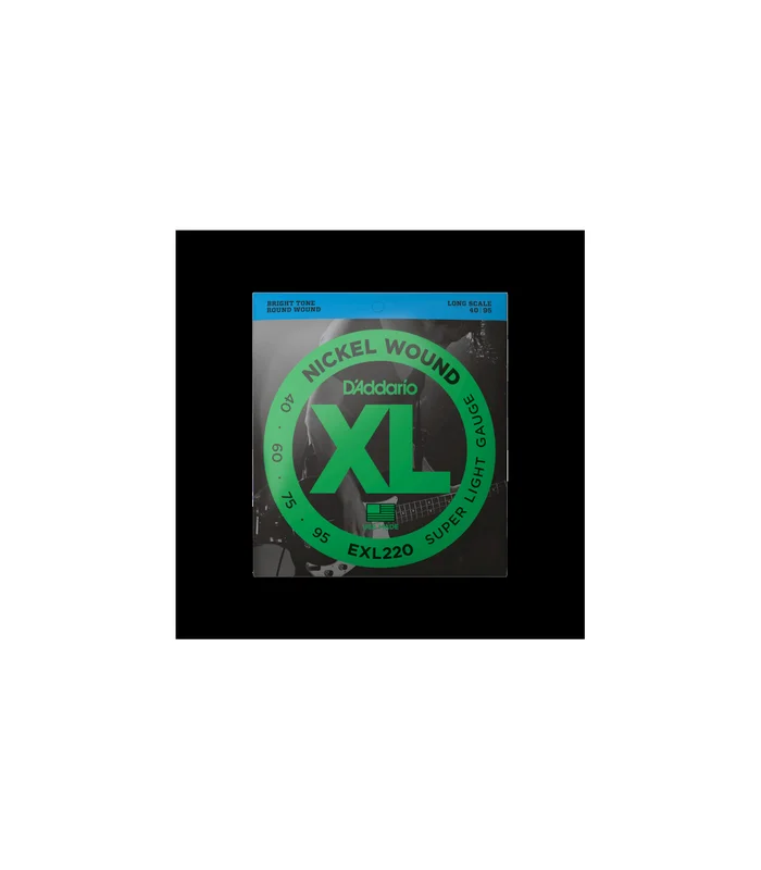 Jeu de Cordes pour Basse Electrique D’Addario EXL220 Nickel Wound Bass, Super Light, 40-95, Long Scale – Image 2