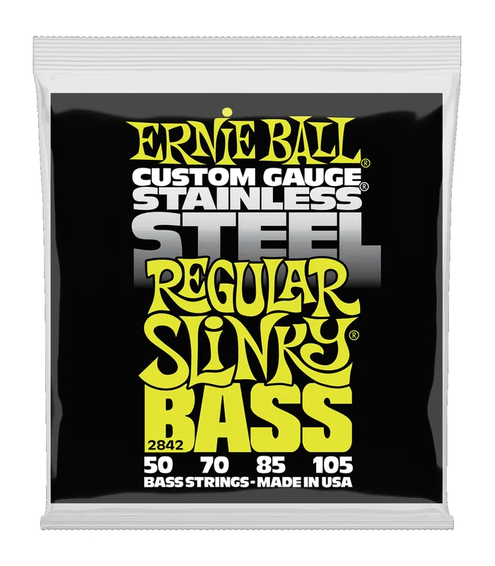 Jeu de Cordes pour Basse Electrique Ernie Ball 2842 Regular slinky 50-70-85-105