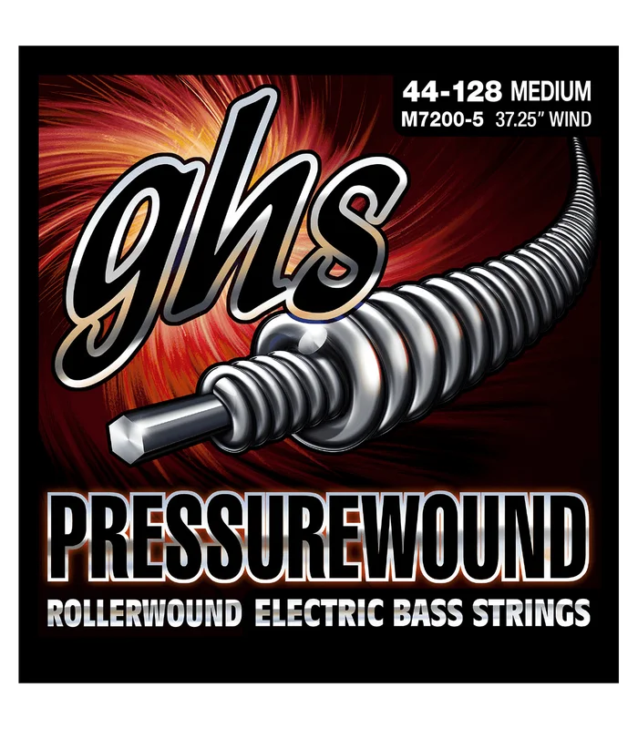 Jeu de Cordes pour Basse Electrique GHS M7200-5 – Medium /5c 44-62-84-106-128