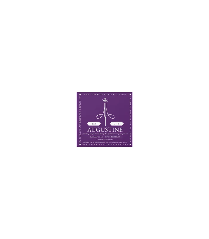 Jeu de Cordes pour Guitare Classique AUGUSTINE RGGOLD Tirant Normal /Crystal Nylon Filé Laiton