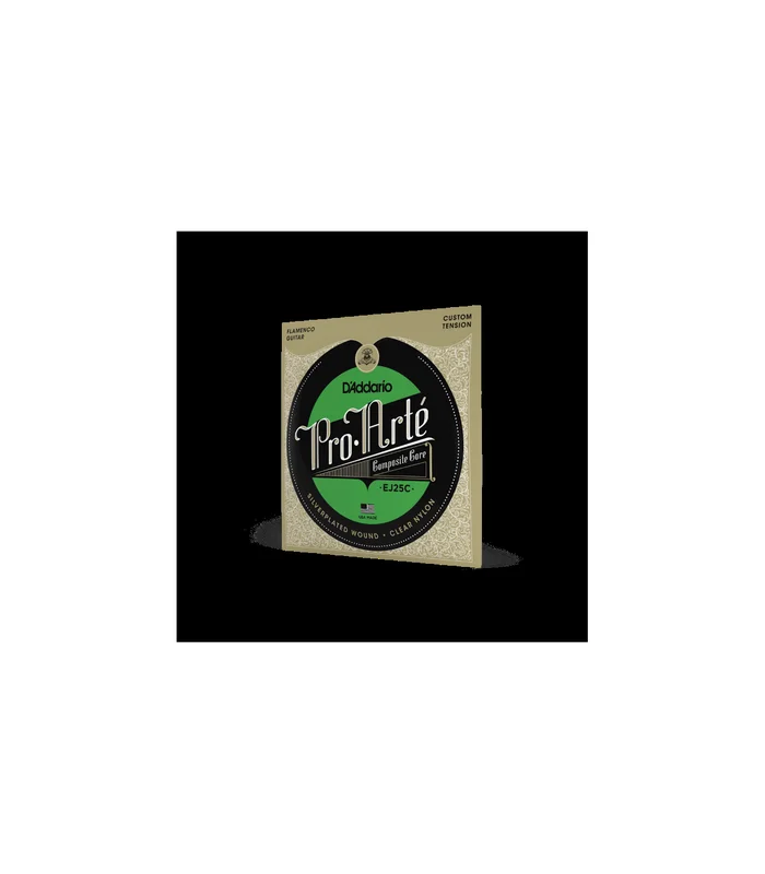 Jeu de Cordes pour Guitare Classique D&rsquo;Addario EJ25C Pro-Arté Clear Nylon Composite, Flamenco