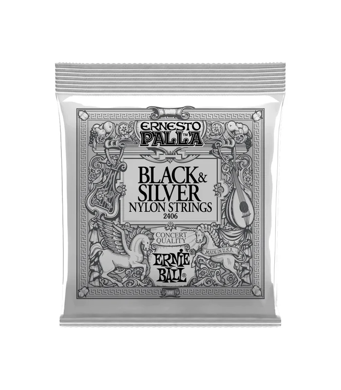 Jeu de Cordes pour Guitare Classique Ernie Ball 2406 Nylon noir – métal argenté