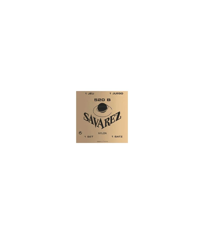 Jeu de Cordes pour Guitare Classique SAVAREZ 520B – Blanc Tirant Faible