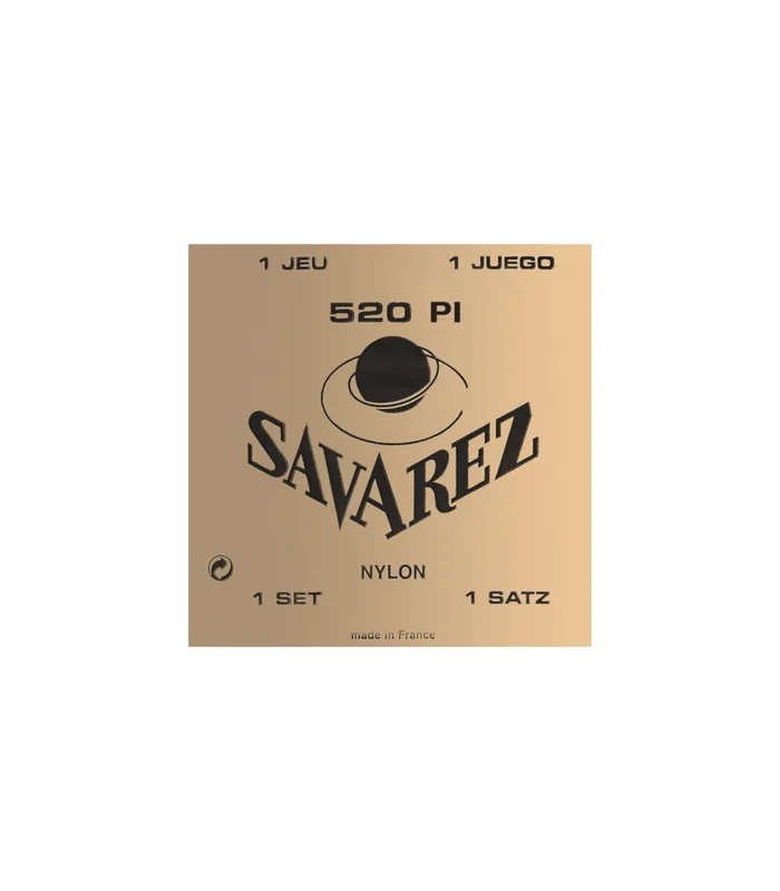 Jeu de Cordes pour Guitare Classique SAVAREZ 520P1 – Rouge Tirant Fort Aigües Filées