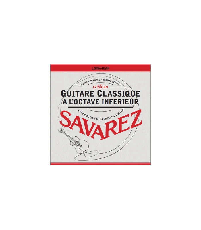 Jeu de Cordes pour Guitare Classique SAVAREZ LOW640R – ROUGE TENSION NORMALE 65CM