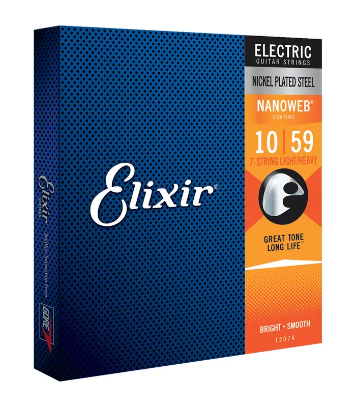 Jeu de Cordes pour Guitare Electrique 12074 7 cordes Light Heavy 10-13-17-26-36-46-59