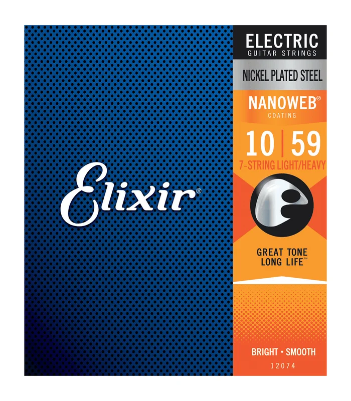 Jeu de Cordes pour Guitare Electrique 12074 7 cordes Light Heavy 10-13-17-26-36-46-59 – Image 2