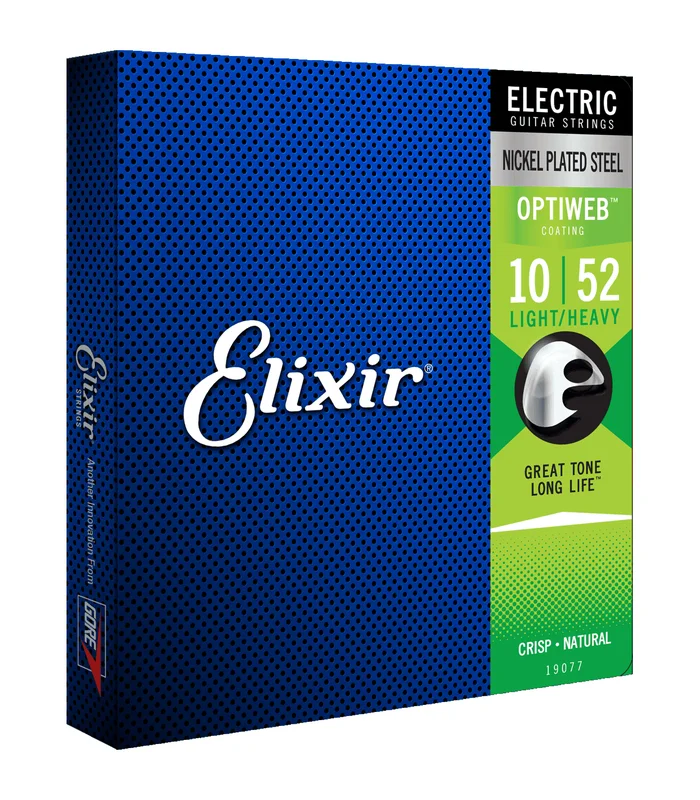 Jeu de Cordes pour Guitare Electrique ELIXIR 19077 Light/Heavy 10-13-17-32-42-52