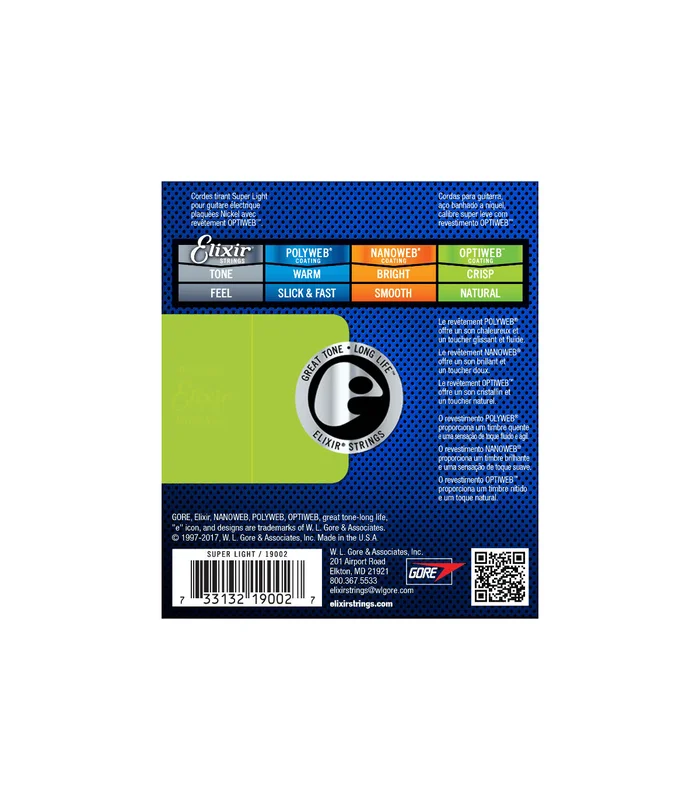 Jeu de Cordes pour Guitare Electrique ELIXIR 19077 Light/Heavy 10-13-17-32-42-52 – Image 3
