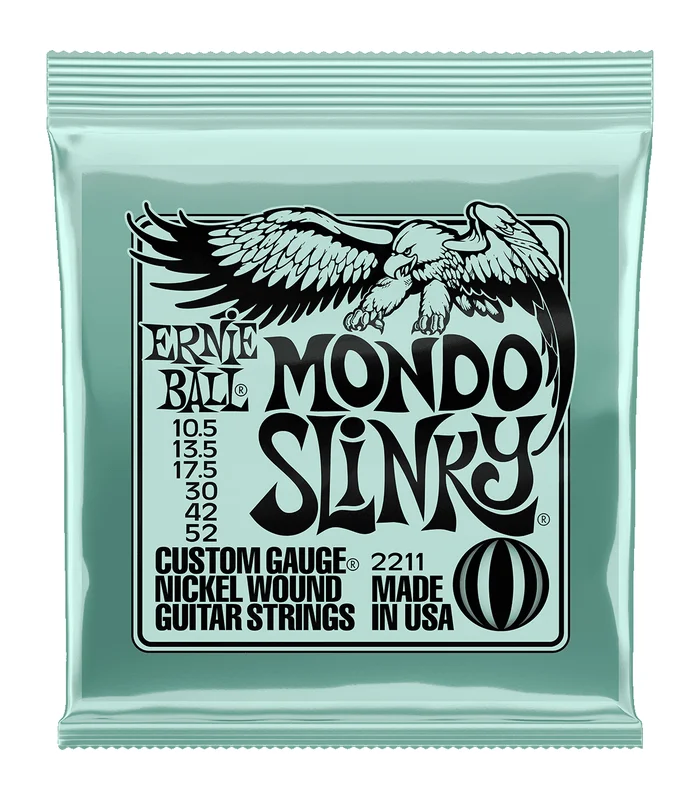 Jeu de Cordes pour Guitare Electrique Ernie Ball 2211 Mondo slinky 10,5-13,5-17,5-30-42-52