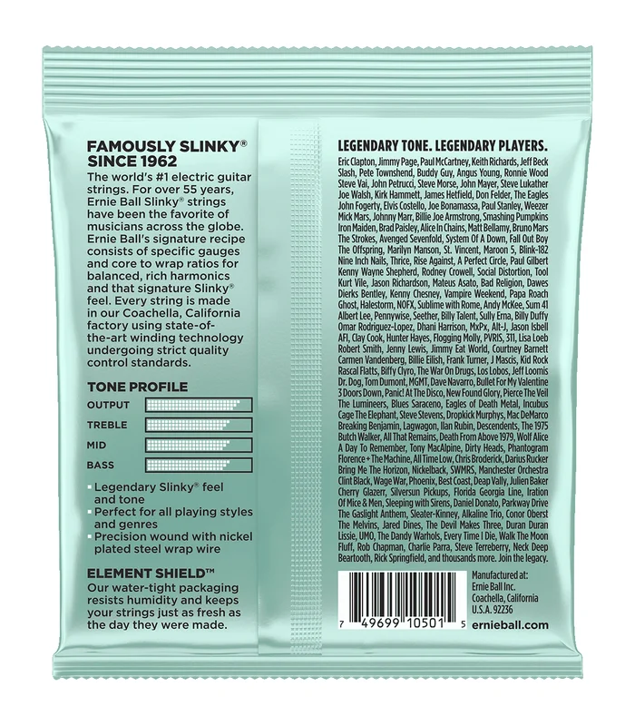Jeu de Cordes pour Guitare Electrique Ernie Ball 2211 Mondo slinky 10,5-13,5-17,5-30-42-52 – Image 2