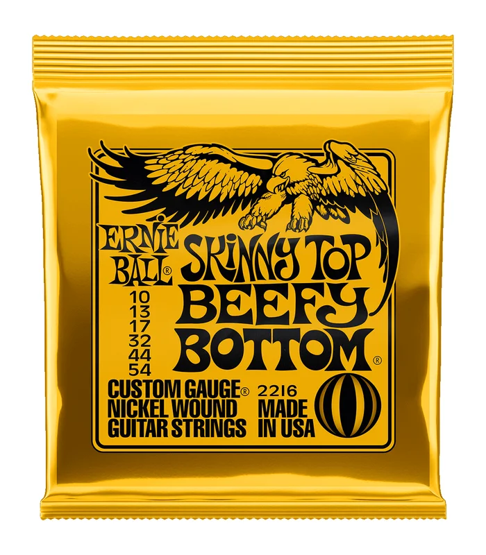 Jeu de Cordes pour Guitare Electrique Ernie Ball 2216 Skinny top beefy bottom 10-13-17-32-44-54