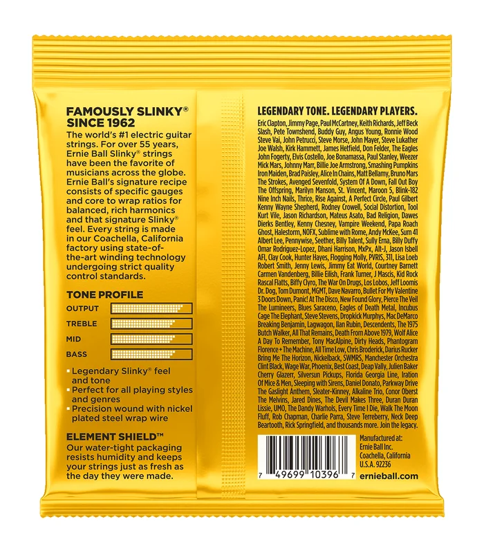 Jeu de Cordes pour Guitare Electrique Ernie Ball 2216 Skinny top beefy bottom 10-13-17-32-44-54 – Image 2