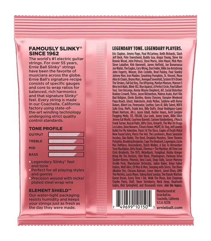 Jeu de Cordes pour Guitare Electrique Ernie Ball 2217 Zippy slinky 07-09-13-20w-26-36 – Image 2