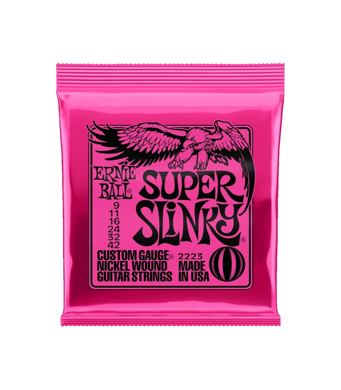 Jeu de Cordes pour Guitare Electrique Ernie Ball 2223 Super slinky 09-11-16-24w-32-42