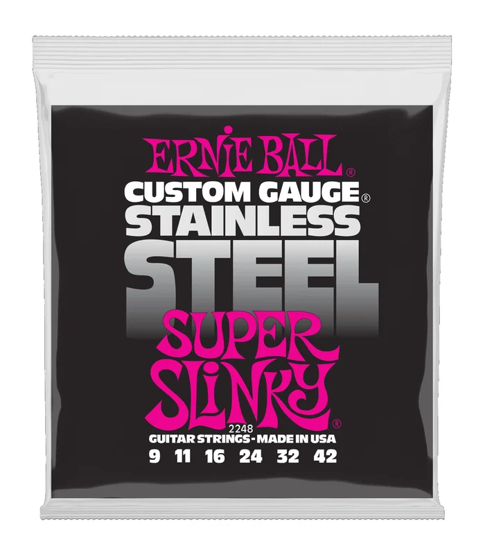 Jeu de Cordes pour Guitare Electrique Ernie Ball 2248 Super slinky 09-11-16-24-32-42