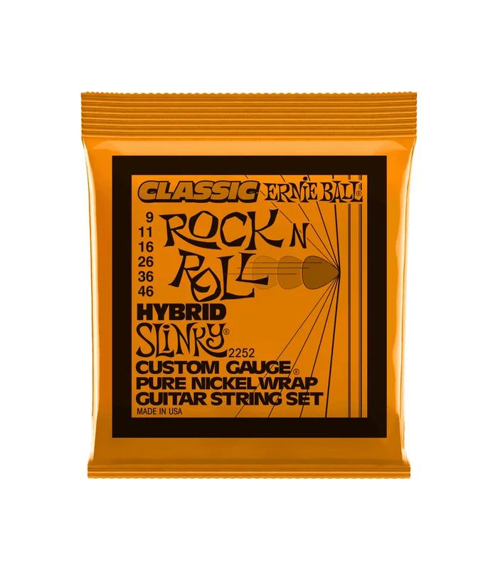 Jeu de Cordes pour Guitare Electrique Ernie Ball 2252 Hybrid slinky 09-11-16-26-36-46