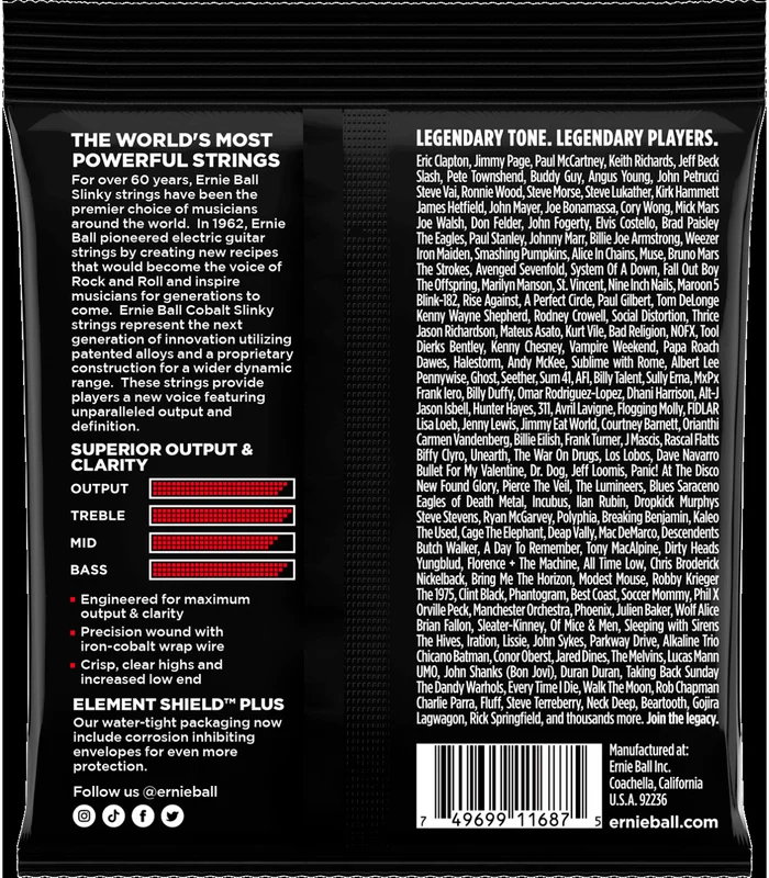 Jeu de Cordes pour Guitare Electrique Ernie Ball 2716 Burly slinky 11-14-18p-30-42-52 – Image 2