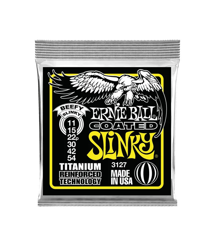 Jeu de Cordes pour Guitare Electrique Ernie Ball 3127 Beefy slinky 11-15-22p-30-42-54