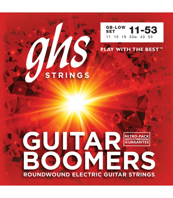 Jeu de Cordes pour Guitare Electrique GHS GBLOW – Low-Tune 11-15-19-33-43-53